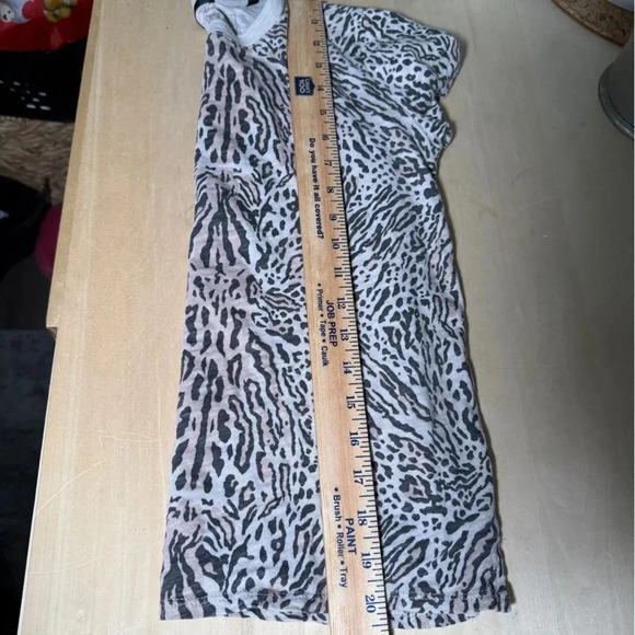 ATM Women's Slub Jersey Ocelot Print School Boy Crew - Small - Picture 2 of 9